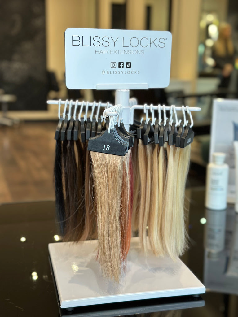 Rotating Hair Extension Display Stand White | BBi